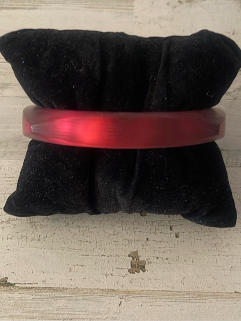 Alexis Bittar Red Lucite Bangle Bracelet